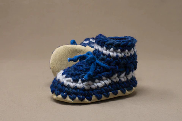 Padraig Cottage Slippers - Denim Stripe Padraig Cottage Slippers - Denim Stripe