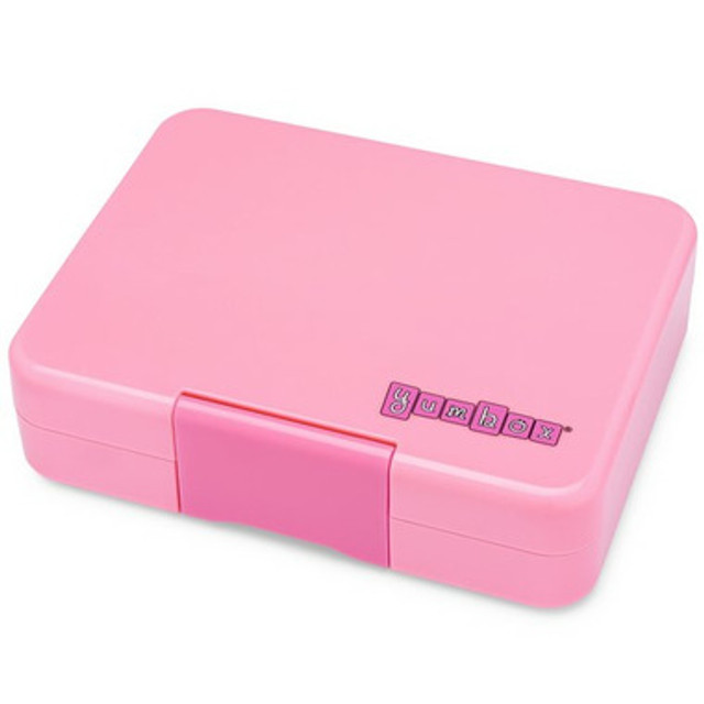 YUMBOX Mini Snack 3 Compartment - Fifi Pink with Rainbow Tray