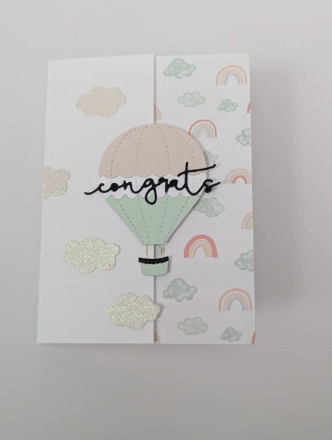 Lovely Paper Design Hot Air Balloon Congrats Card Lovely Paper Design Hot Air Balloon Congrats Card