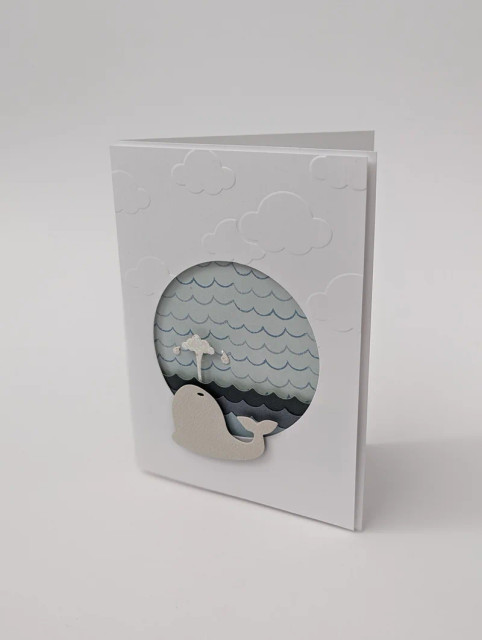 Lovely Paper Design Whale Hello Baby Card