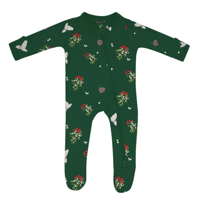 Kyte Baby Zippered Footie - Mistletoe