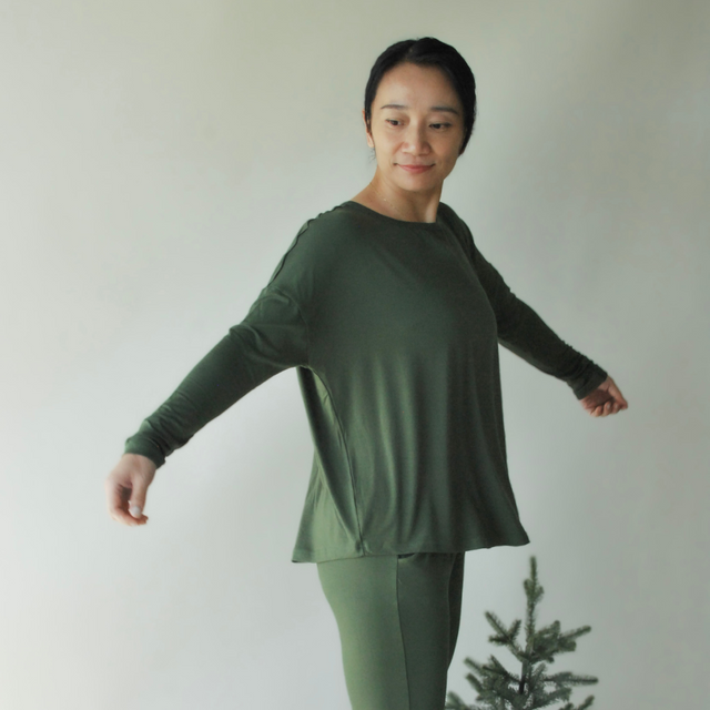 Women's Long Sleeve PJ Set - Forest Green Women's Long Sleeve PJ Set - Forest Green