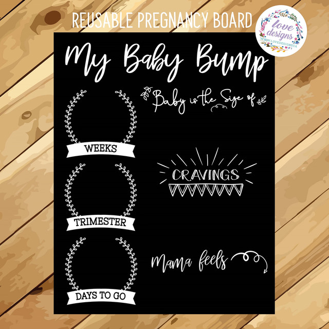 Love Design Reusable Sign - Baby Bump Love Design Reusable Sign - Baby Bump