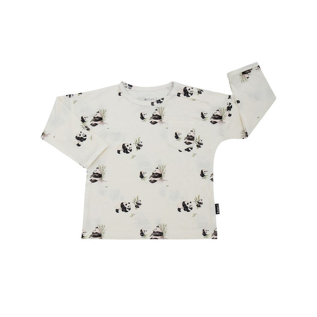Long Sleeves Pocket Tee - Panda Long Sleeves Pocket Tee - Panda