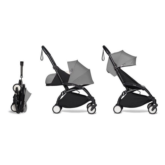 Babyzen YOYO2 Stroller Complete - Black/Grey (Chassis, 6+& Newborn Pack)
