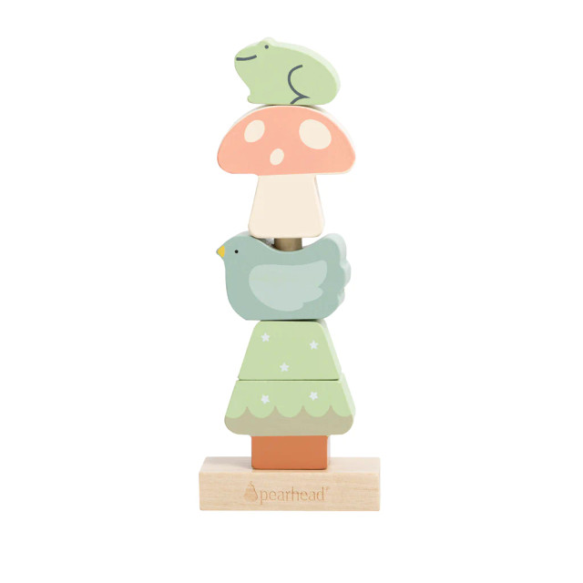 Pearhead Wooden Stacking Toy - Woodland Creatures