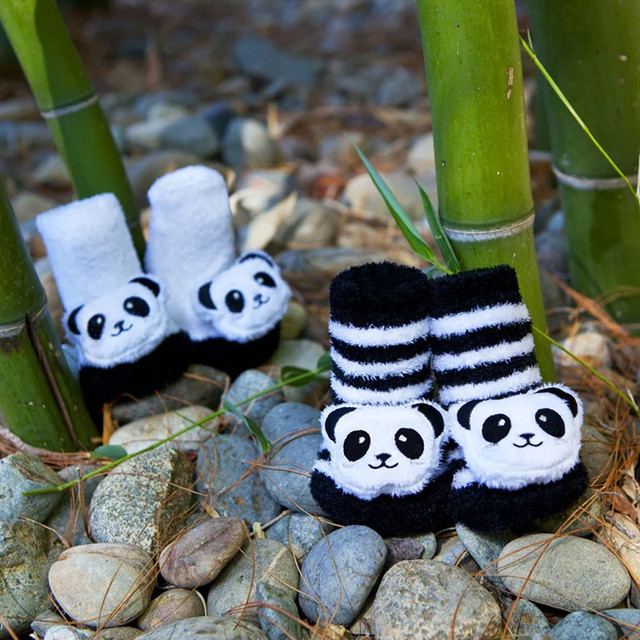 Waddle Baby Rattle Socks - Panda Waddle Baby Rattle Socks - Panda