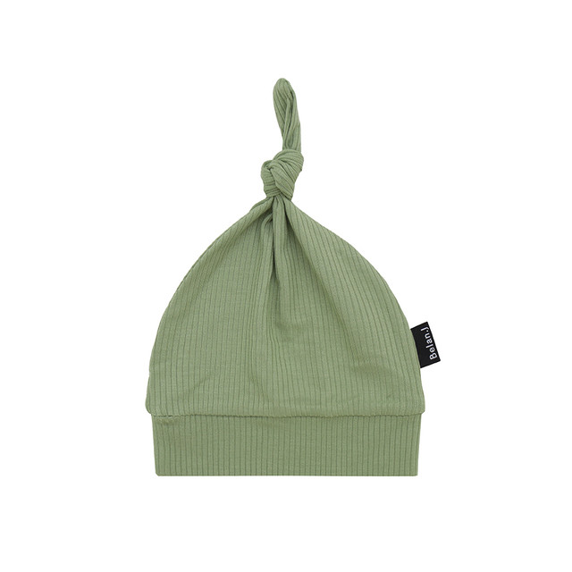 Ribbed Bamboo Knotted Hat - Clover Ribbed Bamboo Knotted Hat - Clover