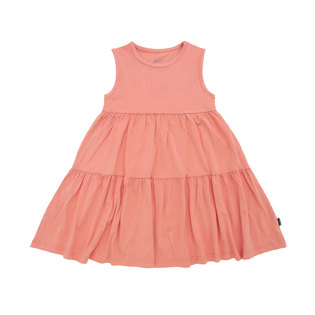 Sleeveless Tiered Dress - Coral Sleeveless Tiered Dress - Coral