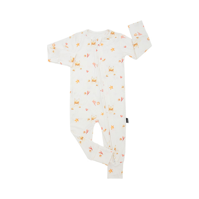 Footless Sleeper with Fold-Over Cuffs - Seaside Footless Sleeper with Fold-Over Cuffs - Seaside