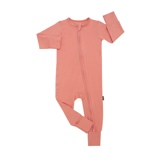 Footless Sleeper with Fold-Over Cuffs - Coral Footless Sleeper with Fold-Over Cuffs - Coral