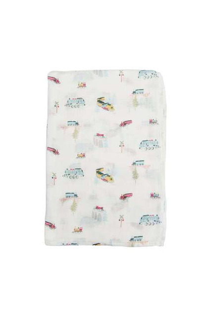 Loulou Lollipop Muslin Swaddle - All Aboard Loulou Lollipop Muslin Swaddle - All Aboard