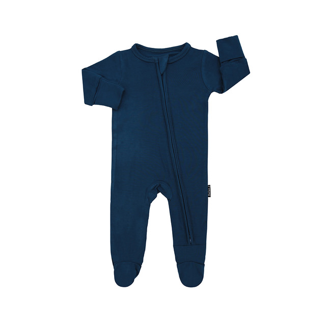 Footed Zipper Sleeper - Deep Blue Footed Zipper Sleeper - Deep Blue