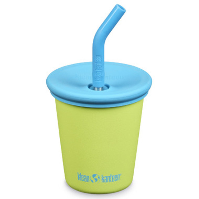 Kid Klean Kanteen 10 oz Kid's Cup with Straw Lid -Juicy Pear