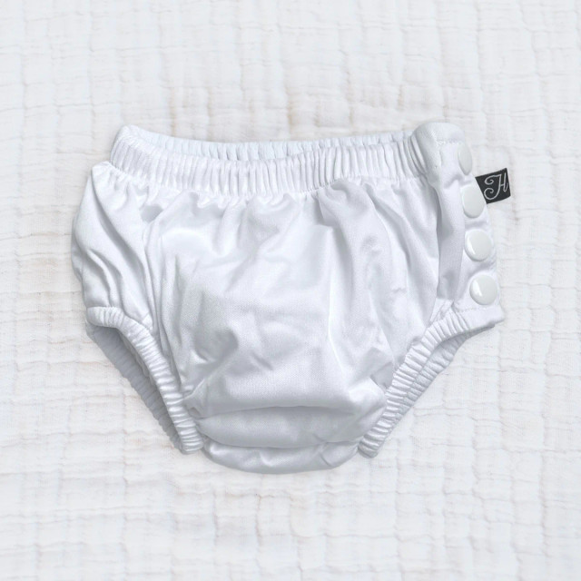 Honeysuckle Swim Diaper - White Honeysuckle Swim Diaper - White