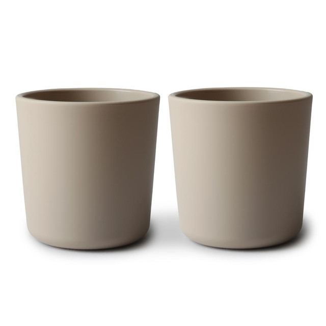 Mushie Dinnerware Cups Set Of 2 - Vanilla