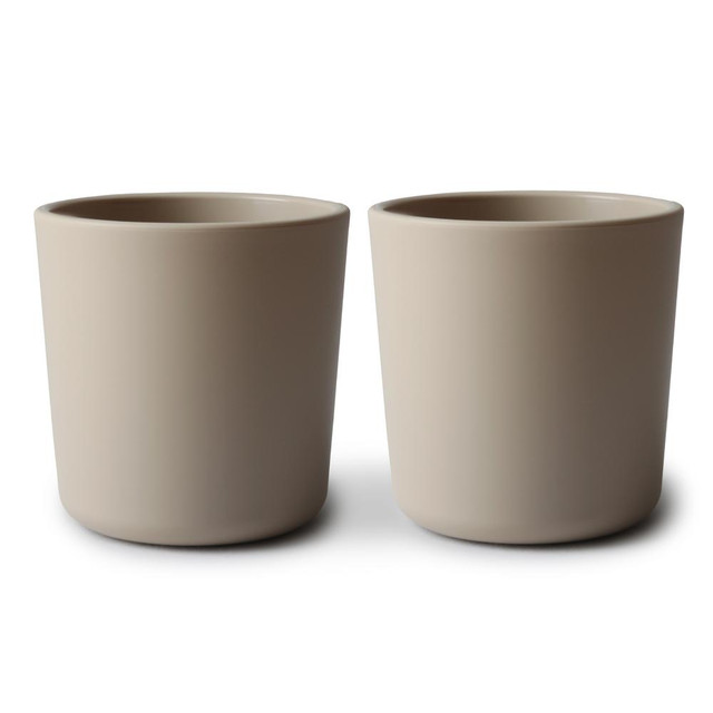 Mushie Dinnerware Cups Set Of 2 - Vanilla Mushie Dinnerware Cups Set Of 2 - Vanilla