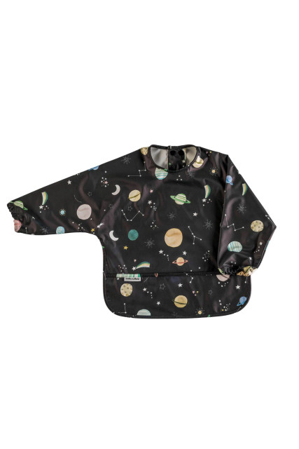 Loulou Lollipop Long Sleeve Waterproof Bib -  Planets