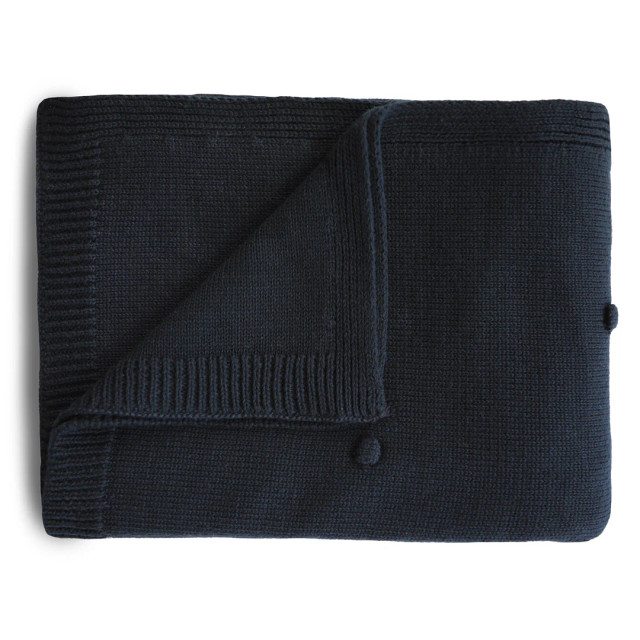 Mushie Knitted Textured Dots - Dark Navy Mushie Knitted Textured Dots - Dark Navy