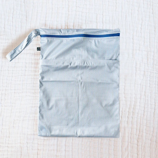 Honeysuckle Swim Wet Bag - Faux Seersucker