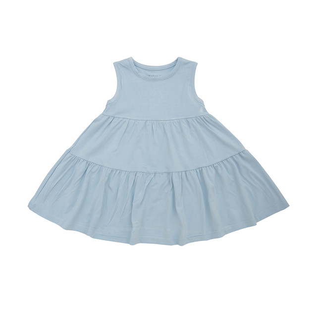 Sleeveless Tiered Dress - Hydrangea Blue Sleeveless Tiered Dress - Hydrangea Blue