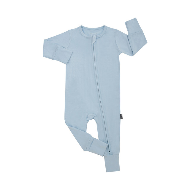 Footless Sleeper with Fold-Over Cuffs - Hydrangea Blue Footless Sleeper with Fold-Over Cuffs - Hydrangea Blue