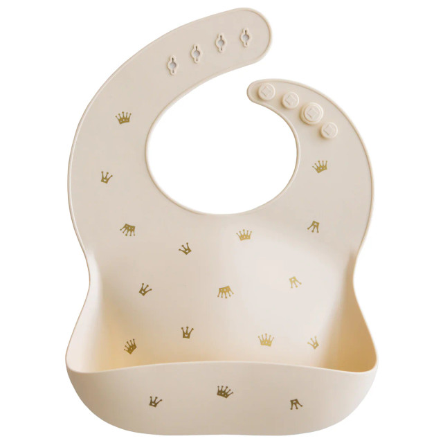 Mushie Silicone Baby Bib - Crowns Mushie Silicone Baby Bib - Crowns