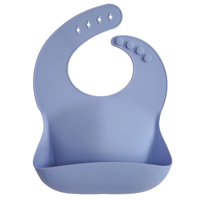 Mushie Silicone Baby Bib - Powder Blue Mushie Silicone Baby Bib - Powder Blue