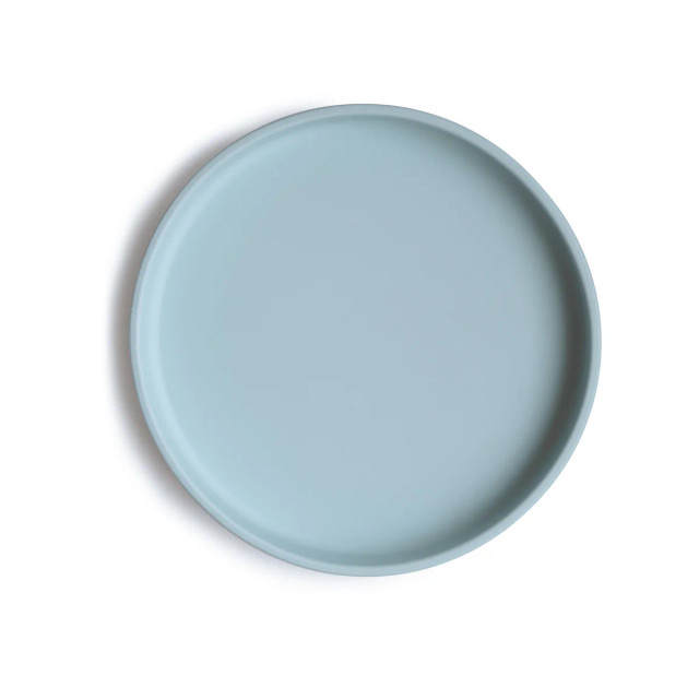 Mushie Classic Silicone Suction Plate - Powder Blue Mushie Classic Silicone Suction Plate - Powder Blue