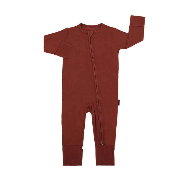 Footless Sleeper with Fold-Over Cuffs - Rust Footless Sleeper with Fold-Over Cuffs - Rust