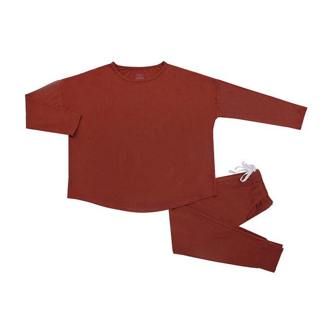Women's Long Sleeve PJ Set - Rust Women's Long Sleeve PJ Set - Rust