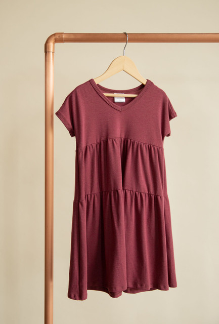 Jax & Lennon Double Ruffle Dress - Ruby Jax & Lennon Double Ruffle Dress - Ruby
