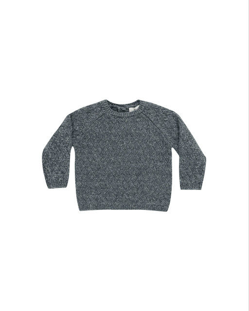 Quincy Mae Knit Sweater - Heathered indigo Quincy Mae Knit Sweater - Heathered indigo