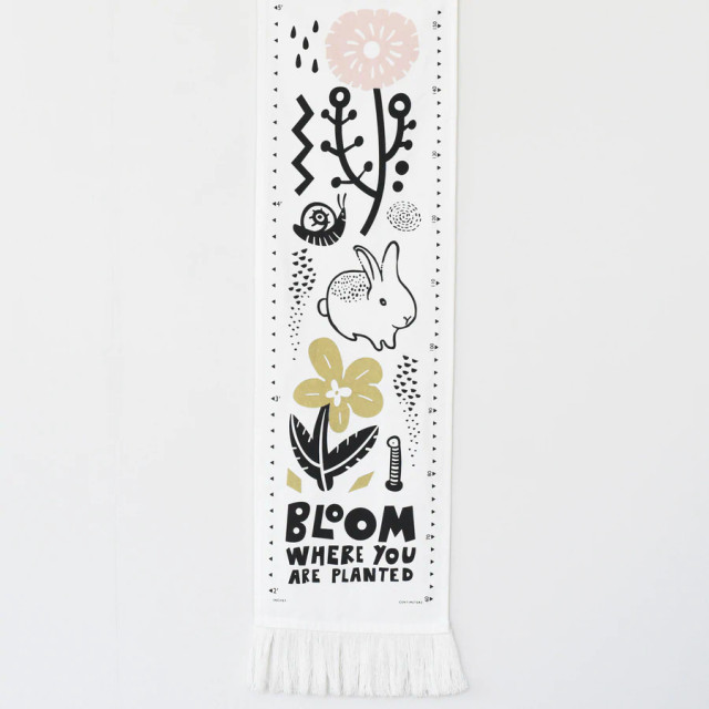 Wee Gallery Canvas Growth Chart - Bloom Wee Gallery Canvas Growth Chart - Bloom