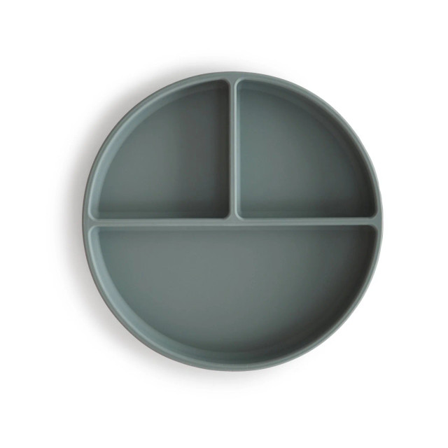 Mushie Divided Silicone Suction Plate - Dried Thyme Mushie Divided Silicone Suction Plate - Dried Thyme