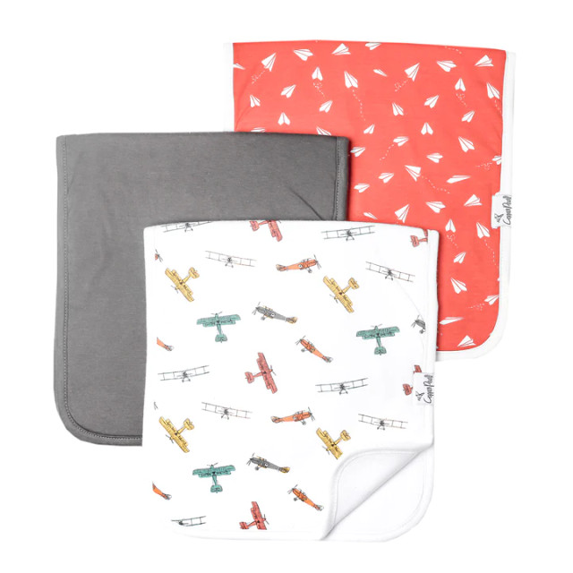 Copper Pearl Burp Cloth Set - Ace Copper Pearl Burp Cloth Set - Ace