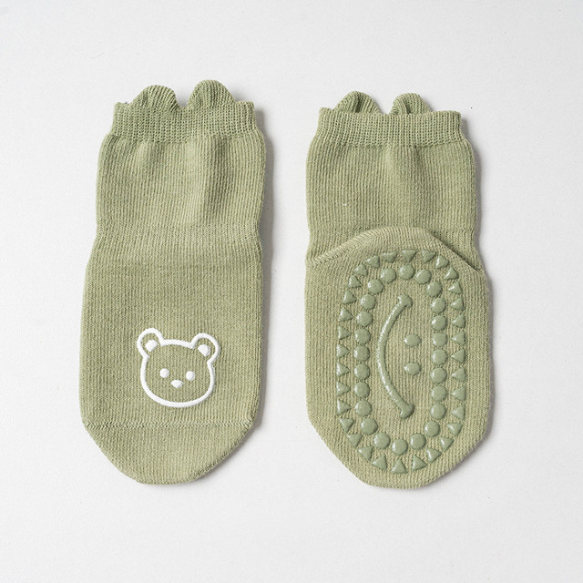 Cozy Non-Slip Socks (2 pack) - Sage / Beige Cozy Non-Slip Socks (2 pack) - Sage / Beige