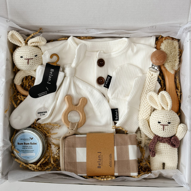 Belan.J Welcome Baby Gift Box - Ribbed Rice Belan.J Welcome Baby Gift Box - Ribbed Rice