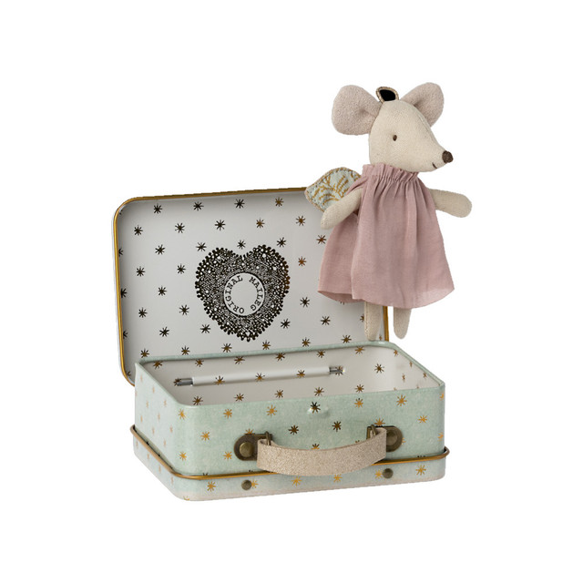 Maileg Angel Mouse in Suitcase - Little Sister Maileg Angel Mouse in Suitcase - Little Sister