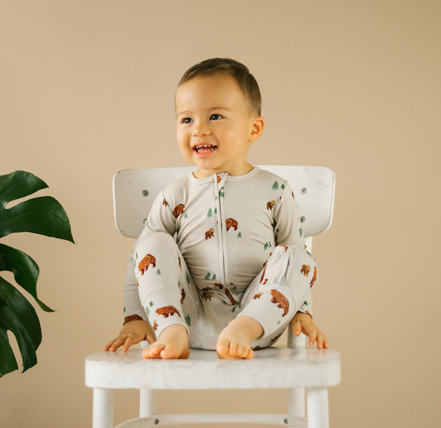 Footless Sleeper with Fold-Over Cuffs - Bears Footless Sleeper with Fold-Over Cuffs - Bears