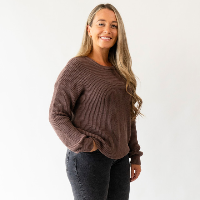 Belan.J Adult Knit Sweater - Walnut Belan.J Adult Knit Sweater - Walnut