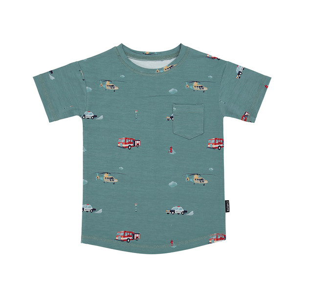 Short Sleeves Pocket Tee - Emergency Vehicles Short Sleeves Pocket Tee - Emergency Vehicles
