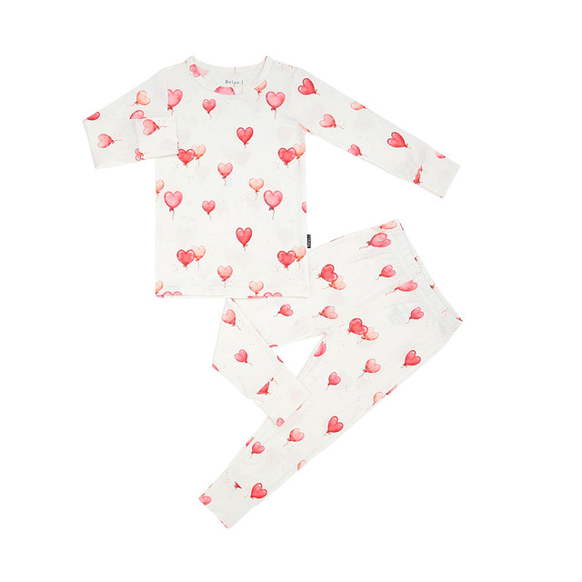 Long Sleeve PJ Set - Heart Balloons Long Sleeve PJ Set - Heart Balloons