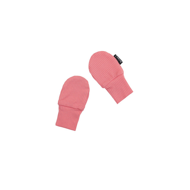 Ribbed Bamboo Non-Scratch Mittens - Candy Pink Ribbed Bamboo Non-Scratch Mittens - Candy Pink