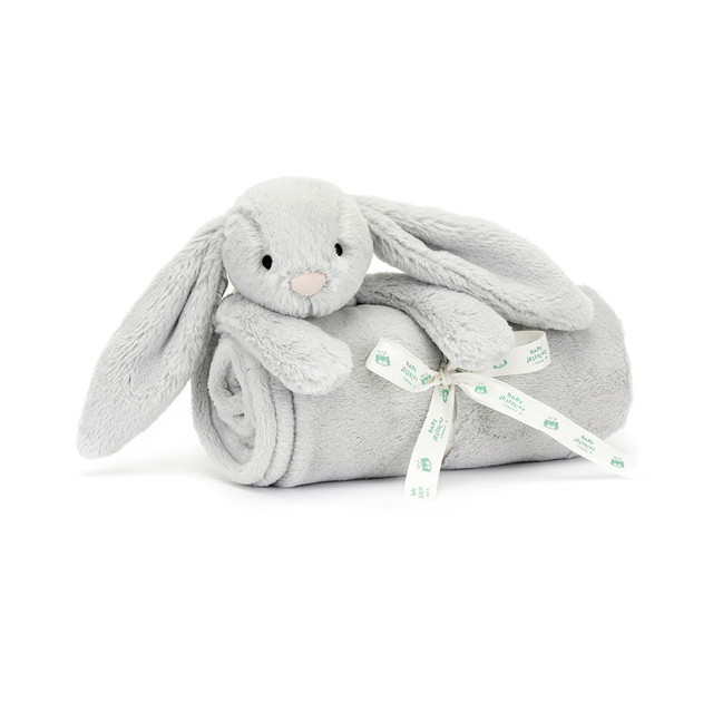 Jellycat Bashful Silver Bunny Blankie Jellycat Bashful Silver Bunny Blankie