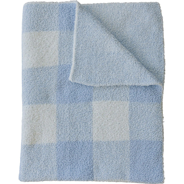 Mebie Baby Plush Blanket - Light Blue Plaid Mebie Baby Plush Blanket - Light Blue Plaid