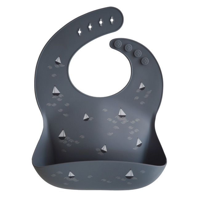 Mushie Silicone Baby Bib - Boats Mushie Silicone Baby Bib - Boats