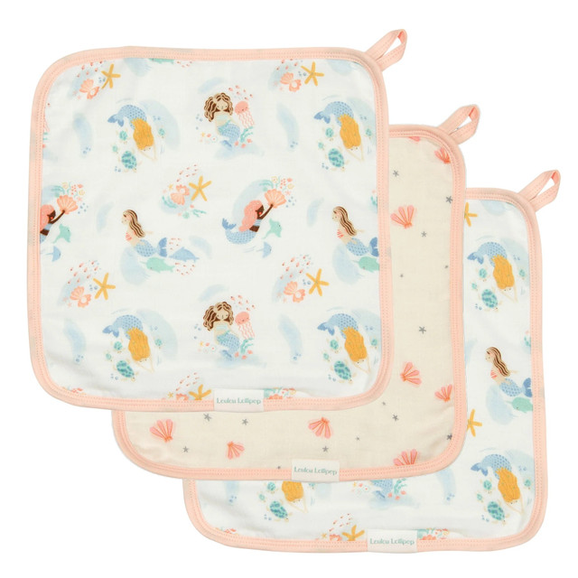 Loulou Lollipop Washcloth Set - Mermaids Loulou Lollipop Washcloth Set - Mermaids