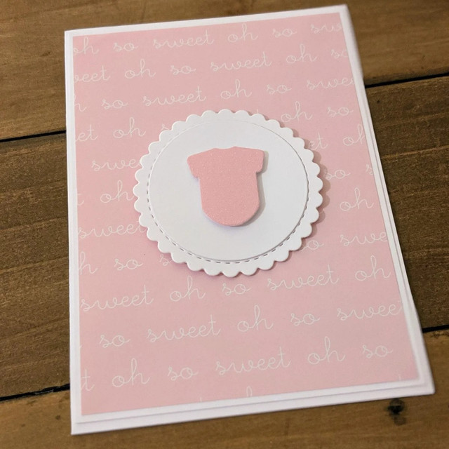 Lovely Paper Design Little Onesie Card Lovely Paper Design Little Onesie Card