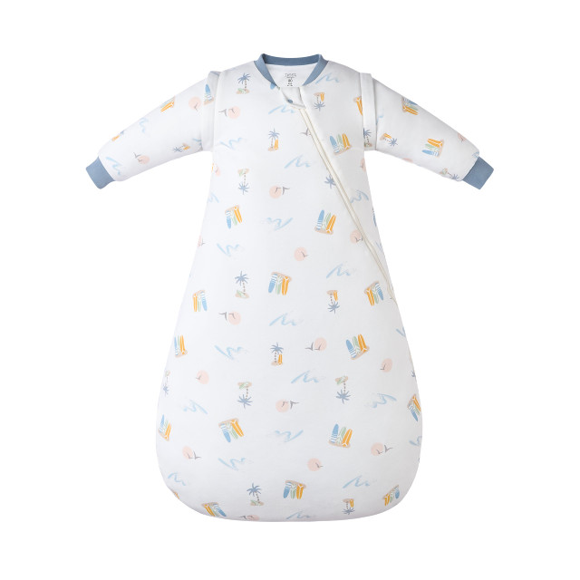 Nest Designs - Organic Cotton Removable Long Sleeve Sleep Bag - 1.0 TOG - Pastel Waves Nest Designs - Organic Cotton Removable Long Sleeve Sleep Bag - 1.0 TOG - Pastel Waves